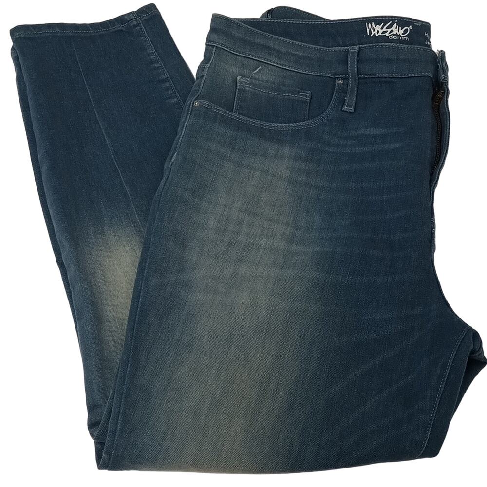 Wassio| women's high Rise 11" jegging crop stretch denim jeans size 14 (32)